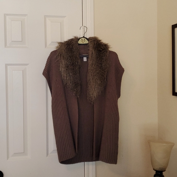 Chico's Brown Sweater Vest - Picture 1 of 3